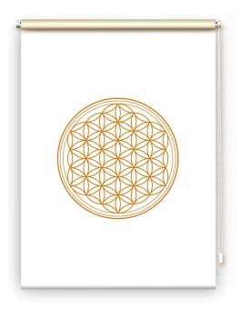 Rollo Blume des Lebens blau blanco - Sichtschutz Extartiqe